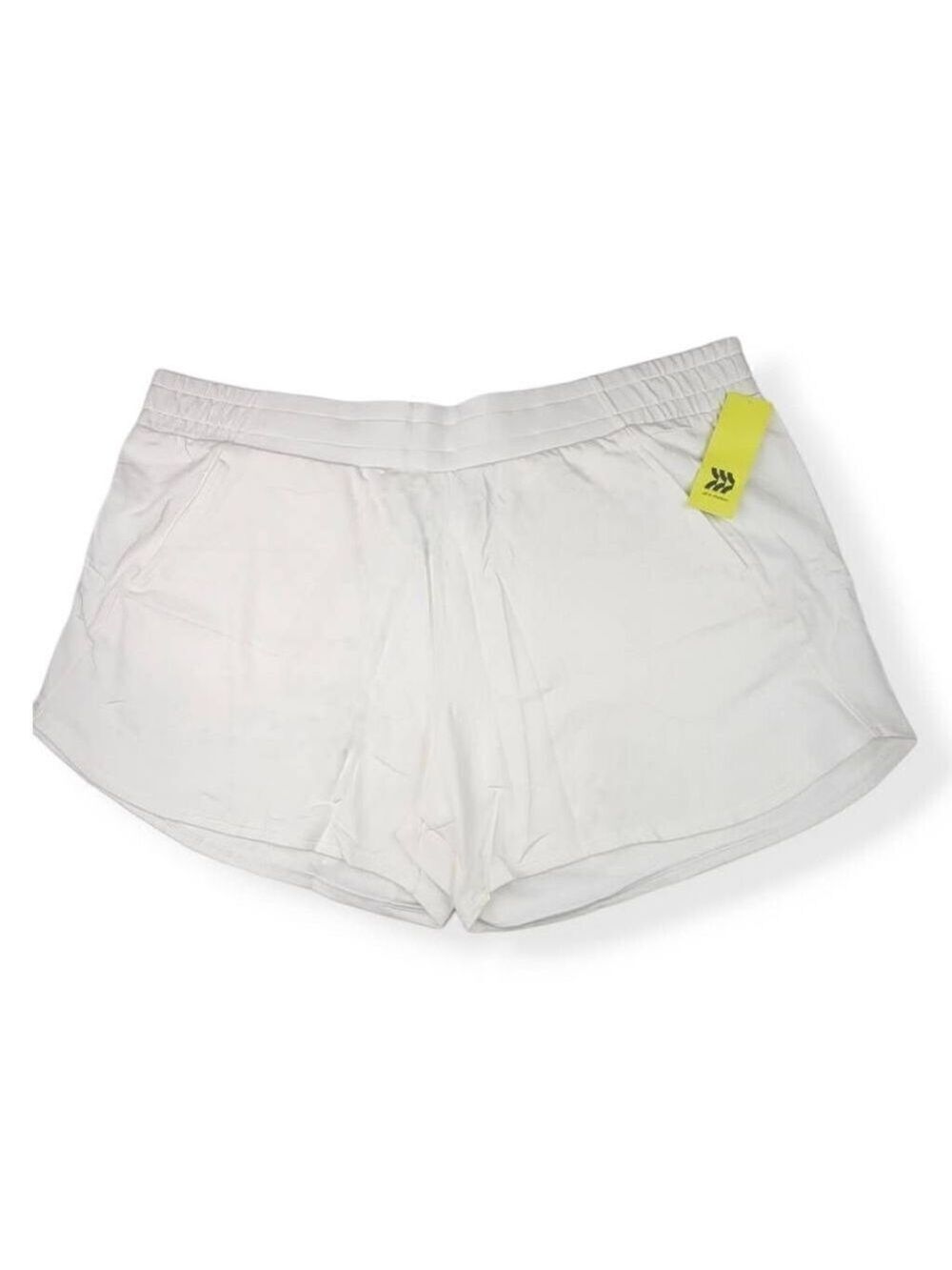 All In Motion White French Terry Shorts 2X